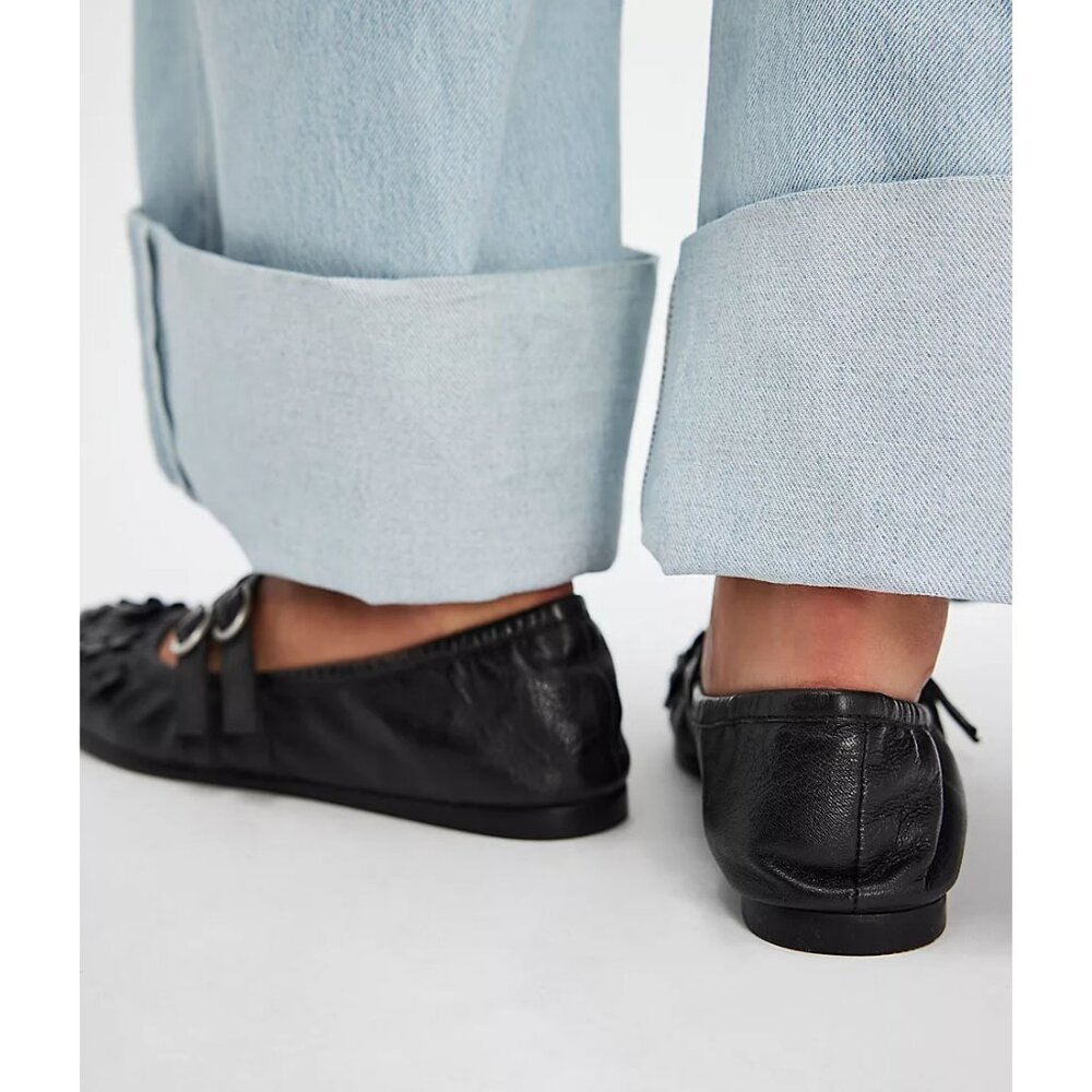 Free People Black Floral Flats - Picture 3 of 12